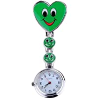 Los mejores  - Reloj de bolsillo - SODIAL (R)- &quot-nuevas niñas dulce sonrisa&quot-- reloj con corazón colgante verde